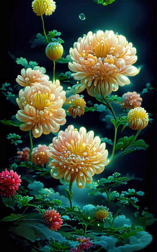 AB Diamond Painting - Full Round - Flowers (50*80cm)