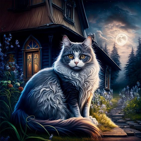 AB Diamond Painting - Full Round - Cat (40*40CM)