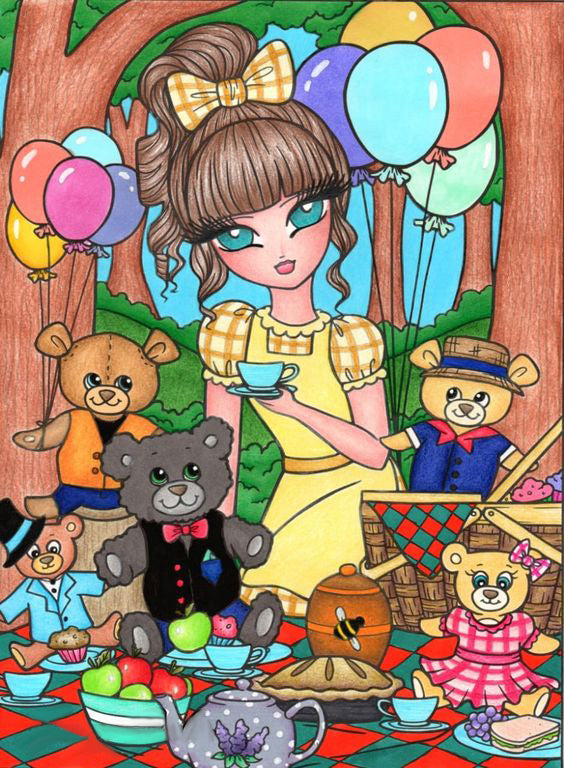 AB Diamond Painting - Full Round - Colorful pencil drawing big eyes doll (40*50CM)
