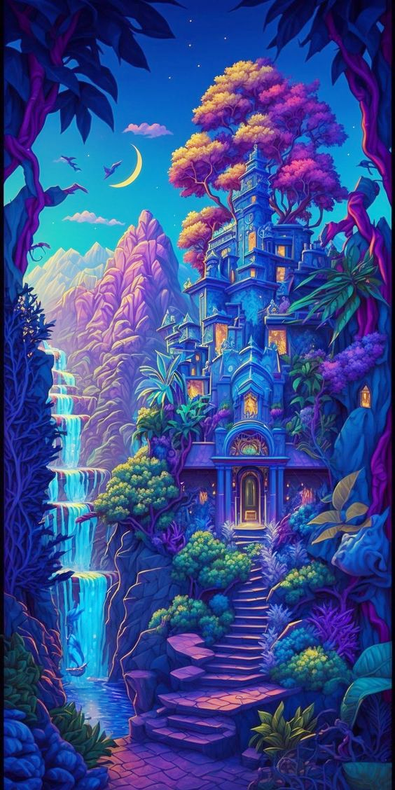 AB Diamond Painting - Full Round - Dream Castle (40*80CM)