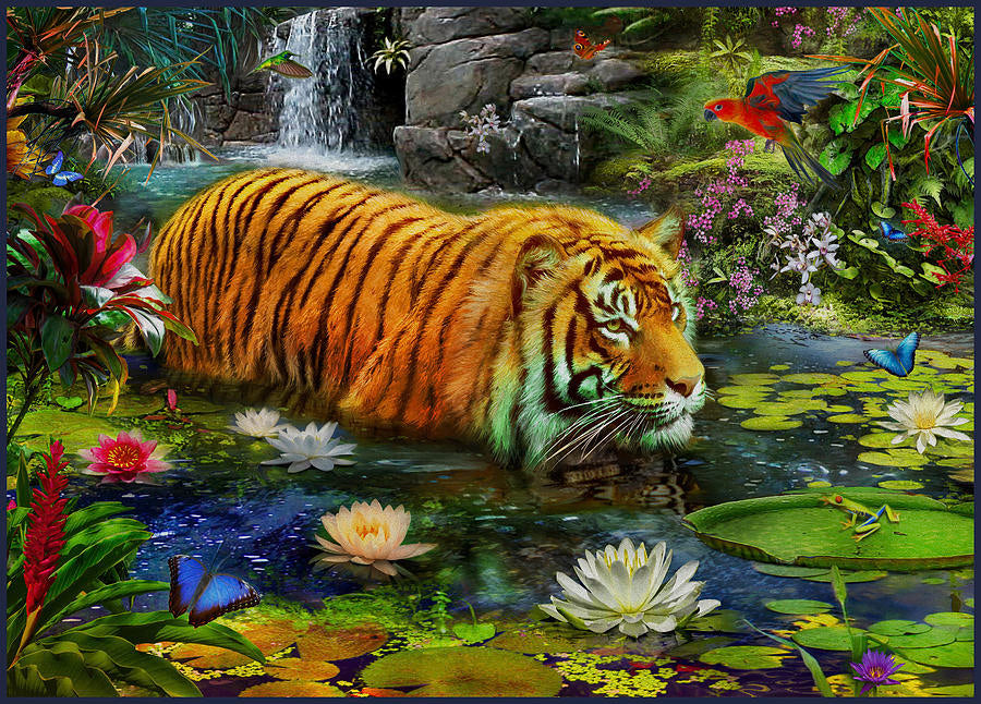 Diamond Painting - Full Round - Tiger (50*30CM)