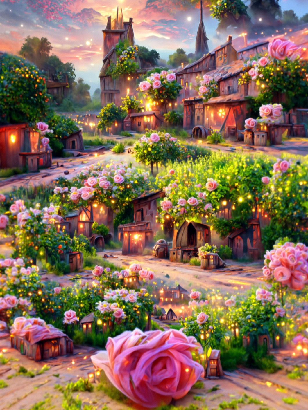 AB Diamond Painting - Full Round - Rose Manor (40*53cm)