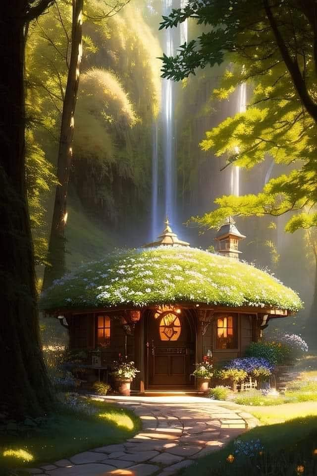 AB Diamond Painting - Full Round - Secluded Cottage (40*60CM)