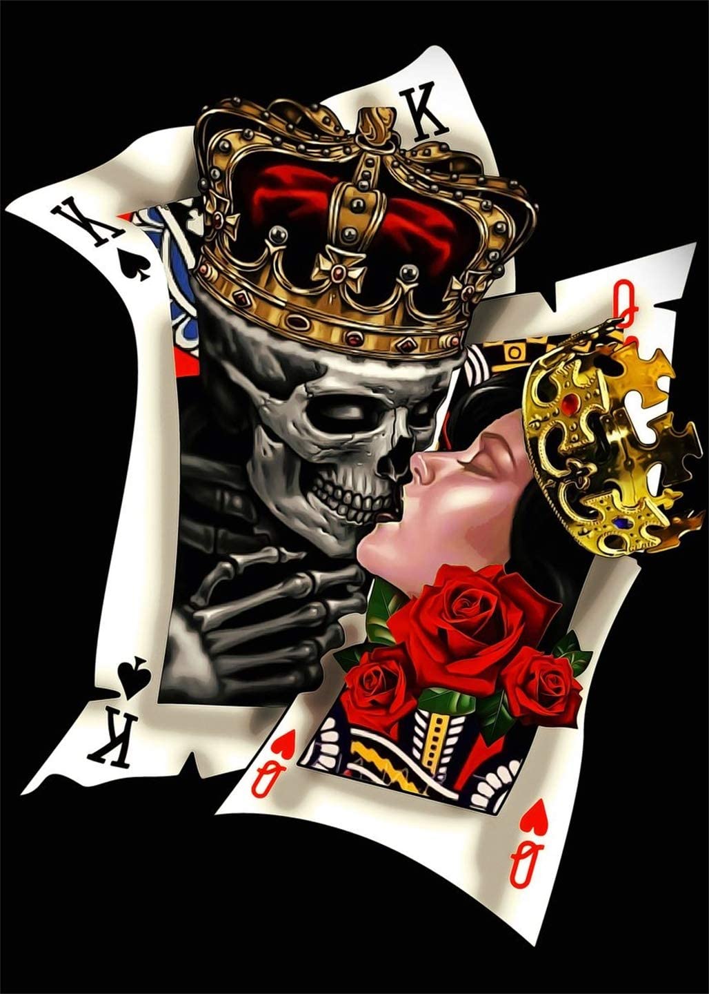 AB Diamond Painting - Full Round - Poker skull (40*56cm)
