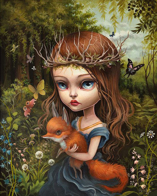 AB Diamond Painting - Full Round - little girl (40*50CM)