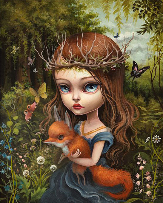 AB Diamond Painting - Full Round - little girl (40*50CM)