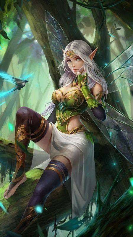 Diamond Painting - Full Round - Fairy elf angel girl (30*70CM)