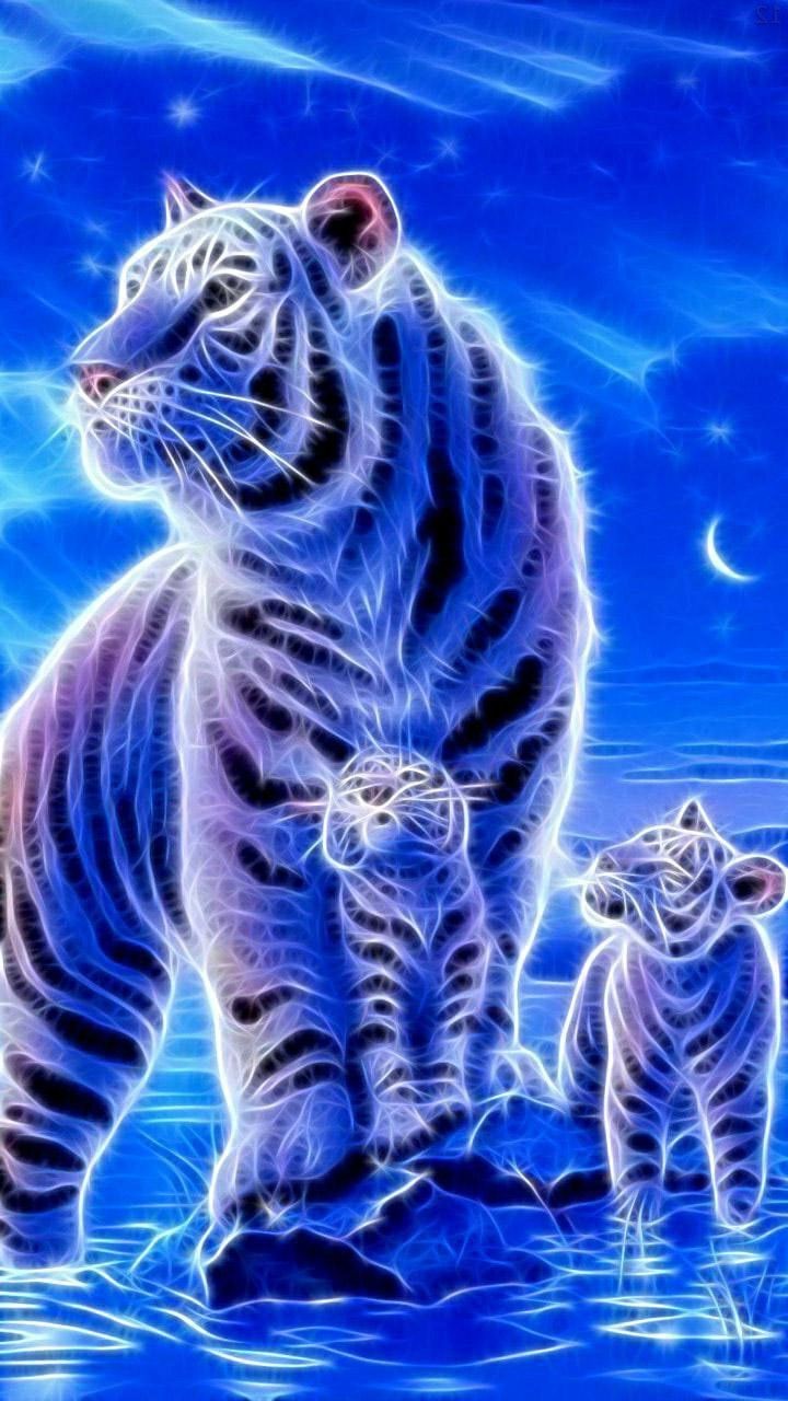 AB Diamond Painting - Full Round - White Tiger (40*71cm)