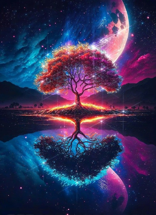 AB Diamond Painting - Full Round - Star Tree (40*55CM)