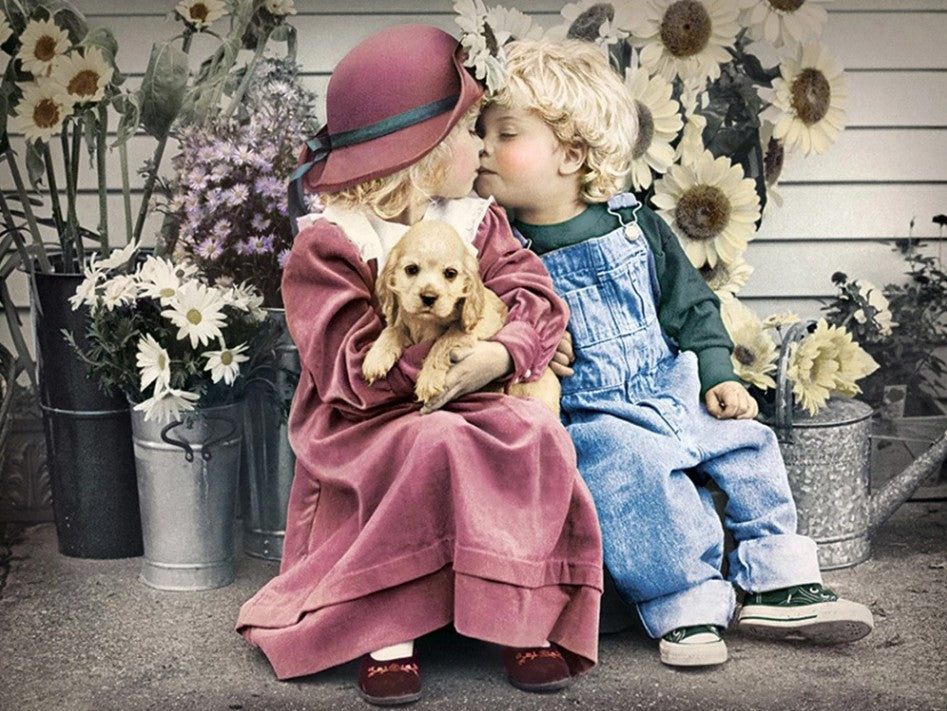 AB Diamond Painting - Full Round - Baby Kiss (50*70cm)