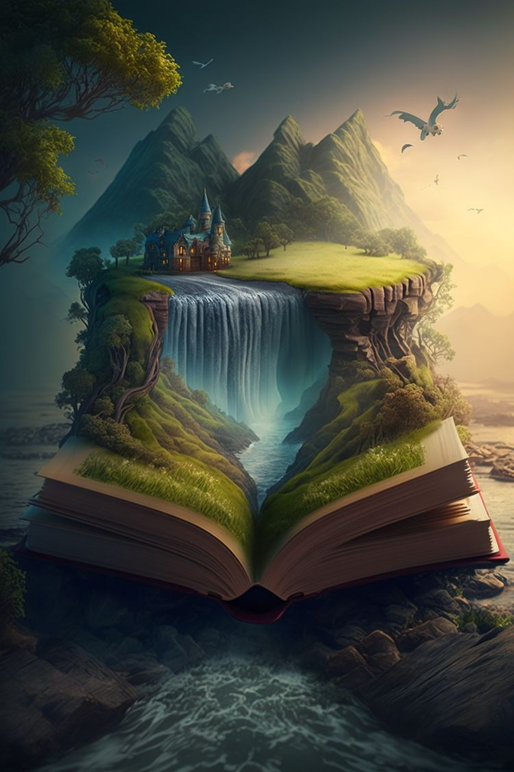 AB Diamond Painting - Full Round - Fantasy Book (40*60CM)