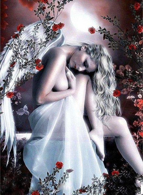 AB Diamond Painting - Full Round - Angel Girl (50*70cm)