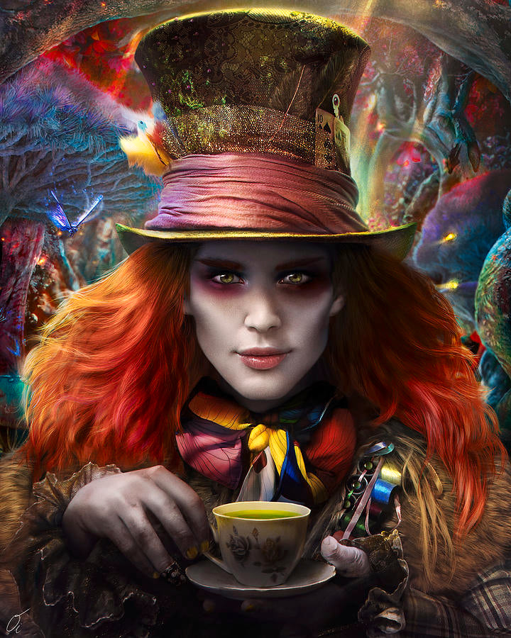 Diamond Painting - Full Round - Alice in Wonderland Mad Hatter (30*40CM)