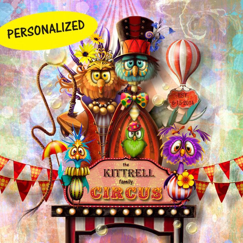 AB Diamond Painting - Full Round - FAMILY CIRCUS (40*40CM)