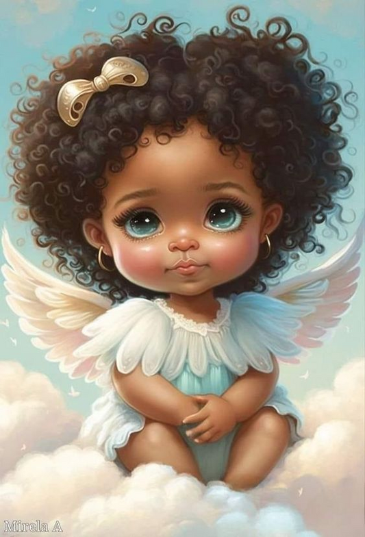 AB Diamond Painting - Full Round - Angel Girl (40*60cm)