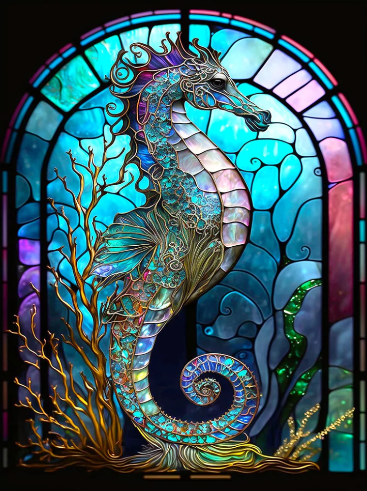 AB Diamond Painting - Full Round - Seahorse (40*50cm)