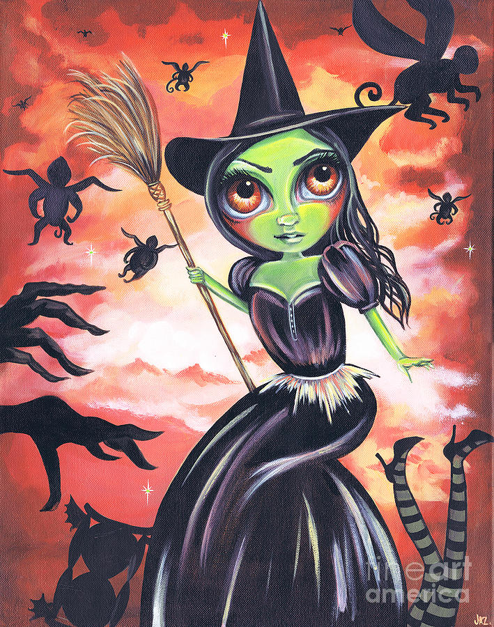 Diamond Painting - Full Round - big eyes doll witch (30*40CM)
