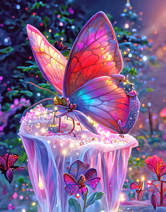 AB Diamond Painting - Full Round - Butterfly (40*50cm)