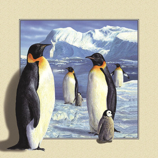 AB Diamond Painting - Full Round - Animal Penguins (40*40cm)
