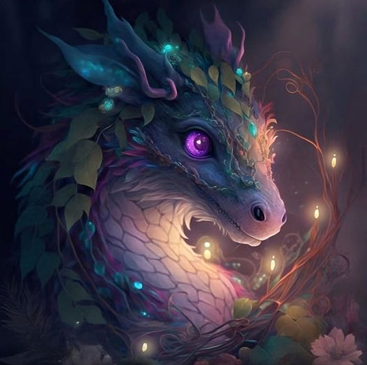AB Diamond Painting - Full Round - Dragon (40*40cm)
