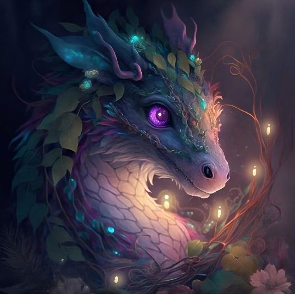 AB Diamond Painting - Full Round - Dragon (40*40cm)