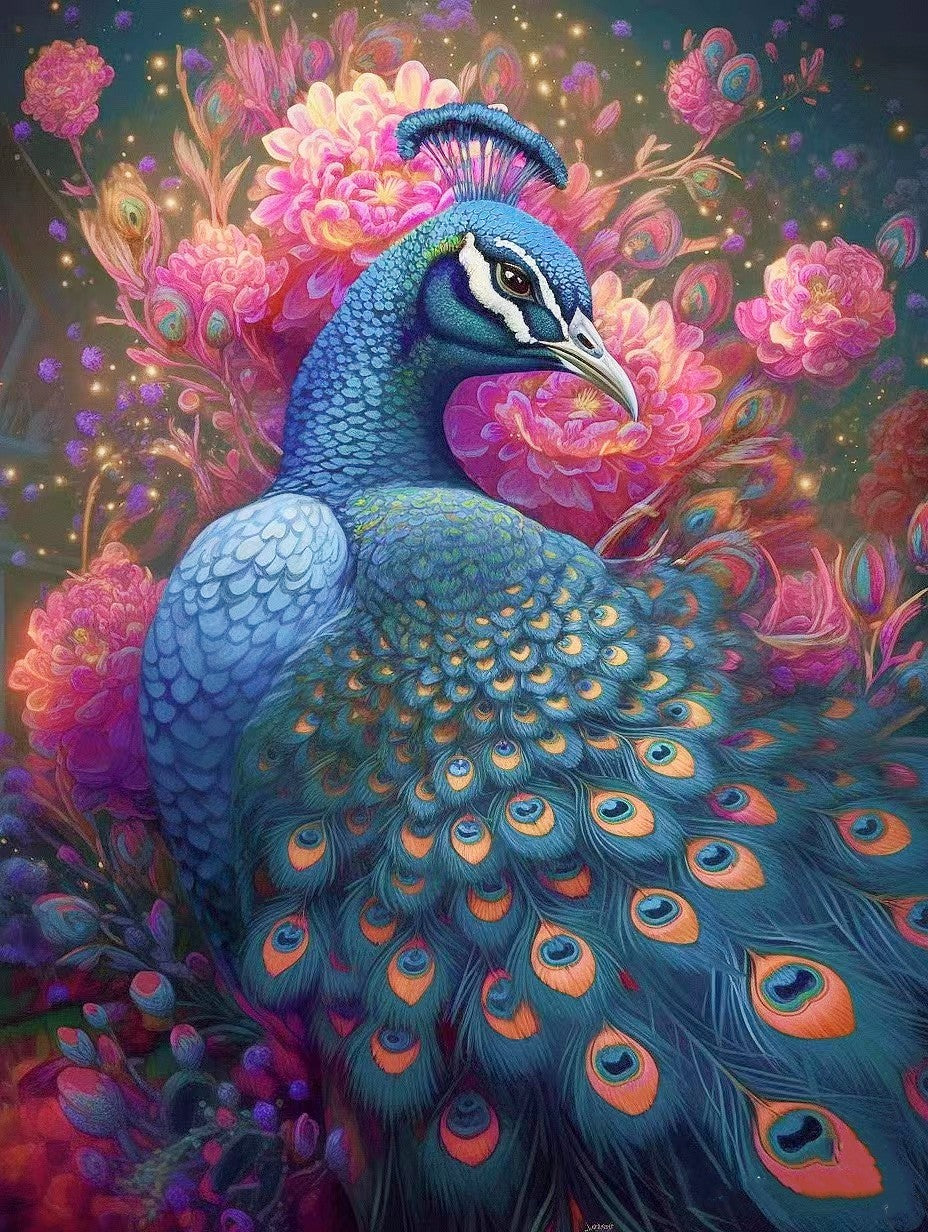AB Diamond Painting - Full Round - Peacock (40*50CM)