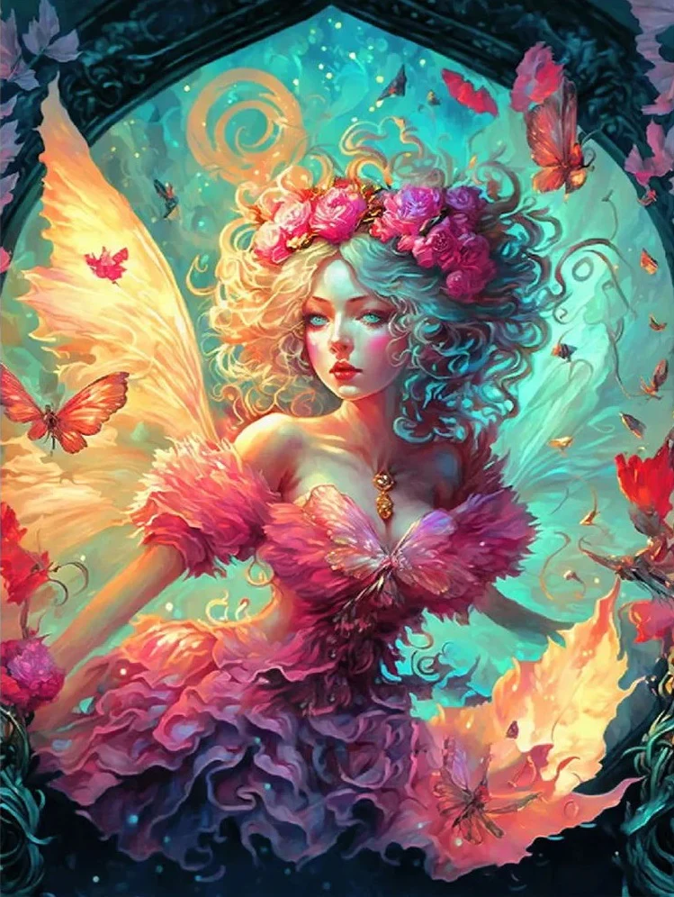 AB Diamond Painting - Full Round - Butterfly Fairy (40*50CM)