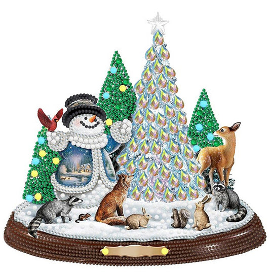 Diamond Painting - Partial Special Shaped - Christmas Snowman (30*30CM)