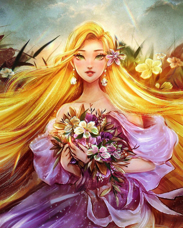 Diamond Painting - Full Round - Disney Princess Girl (40*50CM)