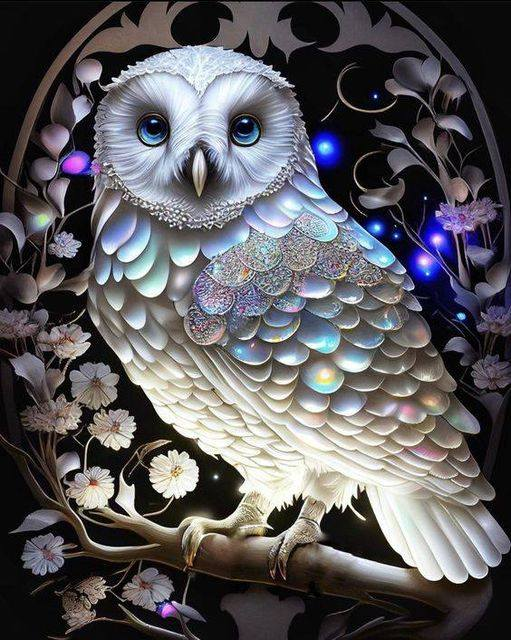 AB Diamond Painting - Full Round - Owl (40*50cm)