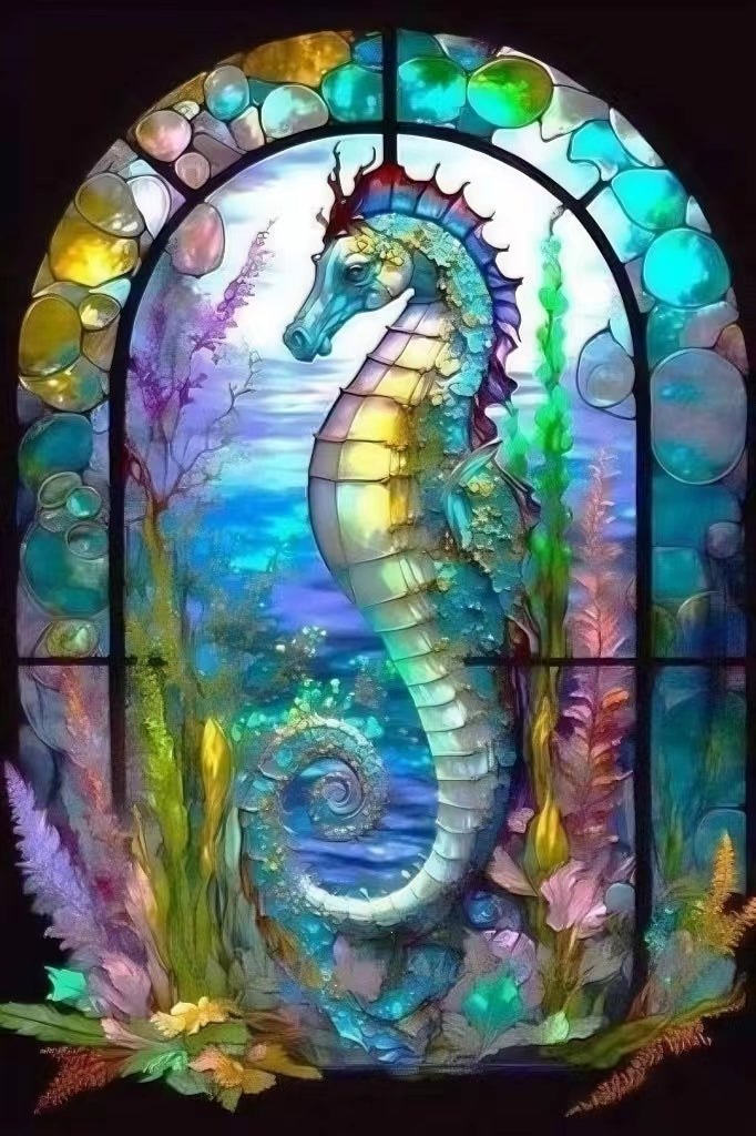 AB Diamond Painting - Full Round - Seahorse (40*60cm)