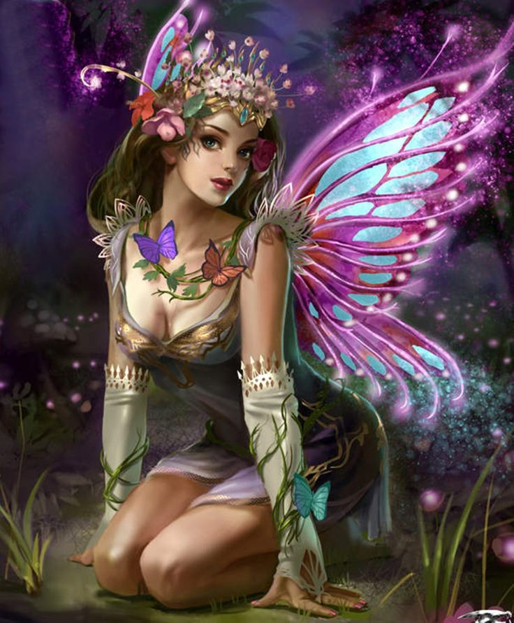 Diamond Painting - Full Round - Fairy elf angel girl (40*50CM)