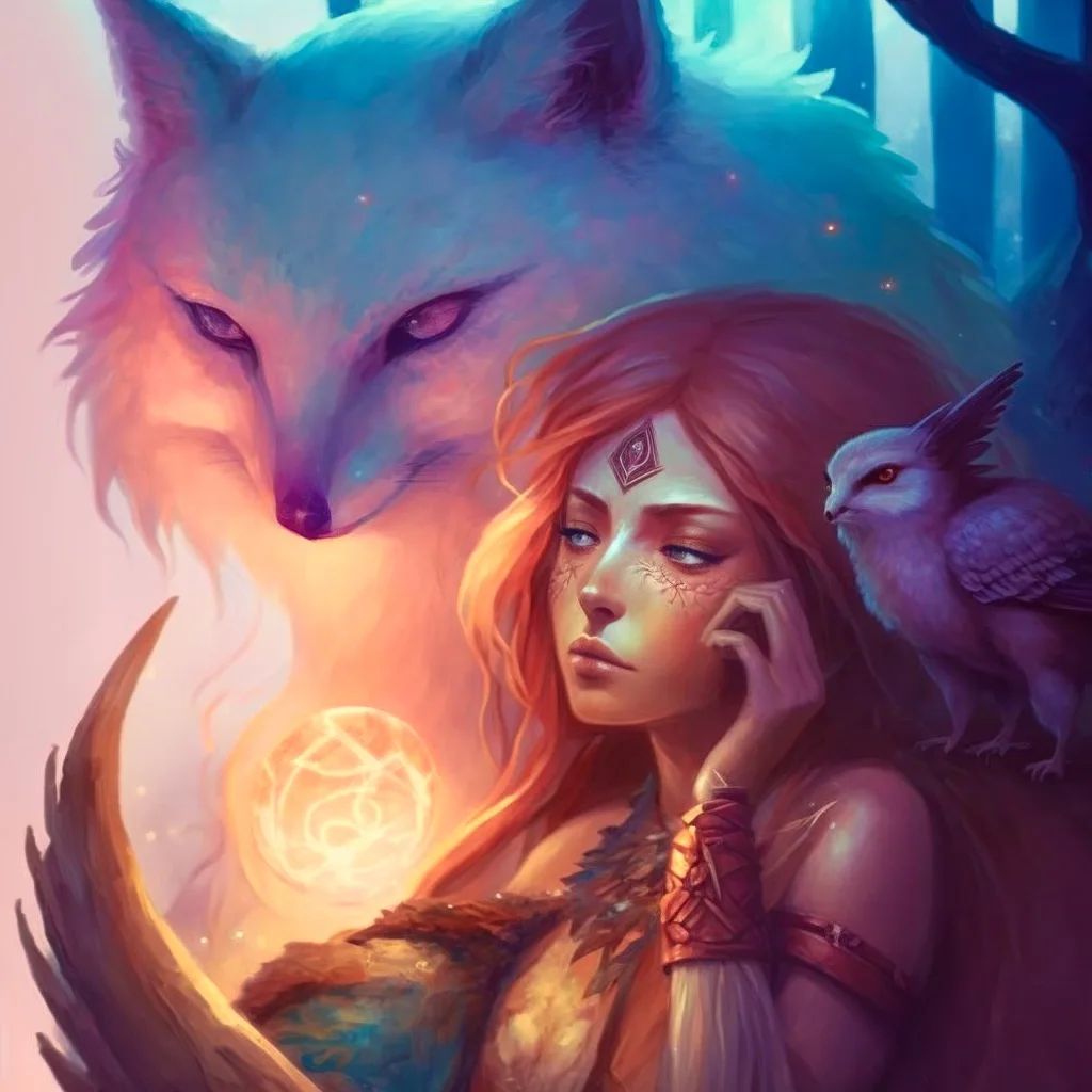 AB Diamond Painting - Full Round - Fox and Beauty (40*40cm)