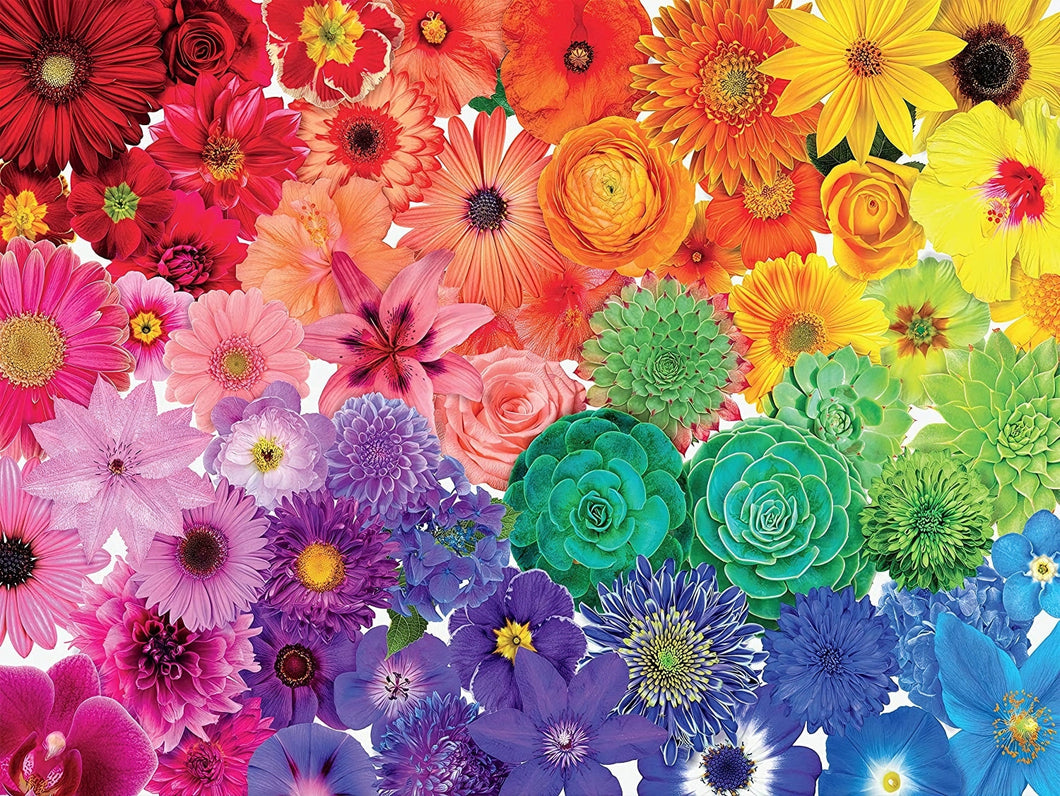 AB Diamond Painting - Full Round - Rainbow Flower Power (40*50cm)