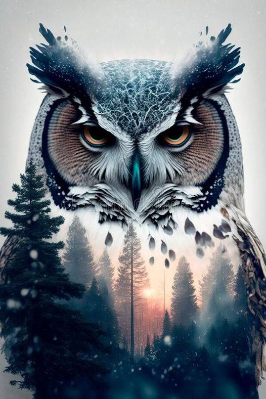 AB Diamond Painting - Full Round - OWL (40*60cm)