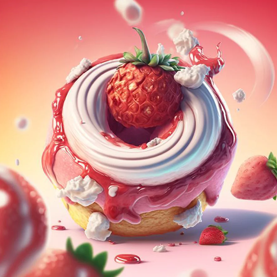 AB Diamond Painting - Full Round - Strawberry cake (40*40cm)