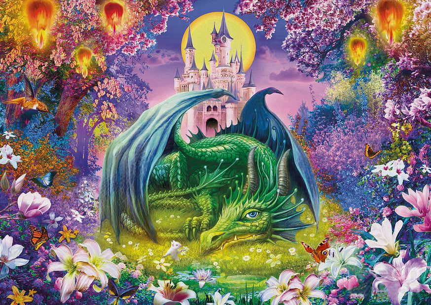 Diamond Painting - Full Round - Dragon In the Forest (50*30CM)