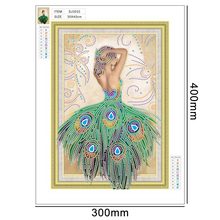 Load image into Gallery viewer, Beauty 40*30CM(Canvas) Special Shaped Drill Diamond Painting

